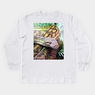 Amethystine Python Kids Long Sleeve T-Shirt